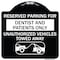 Signmission Reserved Parking for Dentists and Patients Only Unauthorized Vehicles Towed Away, BW-1818-23118 A-DES-BW-1818-23118 - alternate 1